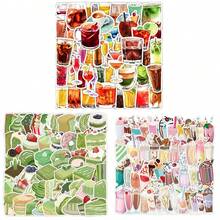 50 miếng dán hình Cocktail màu nước/Sữa lắc màu nước/Bánh Matcha, miếng dán Vinyl cho bình nước máy tính xách tay, đàn ghi ta, xe đạp, ô tô, xe máy, cản xe, hành lý, ván trượt, hình dán dễ thương, món quà tuyệt vời cho trẻ em, thanh thiếu niên, nam giới, phụ nữ. - Nhiều màu - Xem 1
