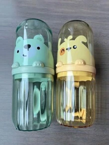 1pc Kids Cartoon Toothbrush Storage Box Rinsing Cup Portable Toothbrush Holder - Nhiều màu - Xem 7