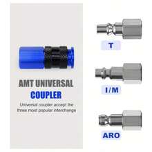 14-Piece Aluminum Air Coupler And Plug Kit - Quick Connect Air Fittings Set With 1/4" NPT, No Electricity Needed For Industrial Applications Tools