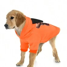 BJAYPET 1 件宠物狗羊毛运动衫，适合中小型犬的秋冬装，印花设计（Z1） - 橘色 - 查看 8