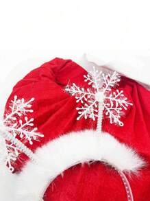 2pcs/Set Christmas Snowflake Sequin Striped Headbands, Red & Green, Suitable For Xmas & New Year Gifts, Daily Accessory - Multicolor - View 10