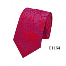 1pc Paisley Pattern Street Casual Business Polyester Necktie, Suitable For All Seasons - Multicolor - View 20