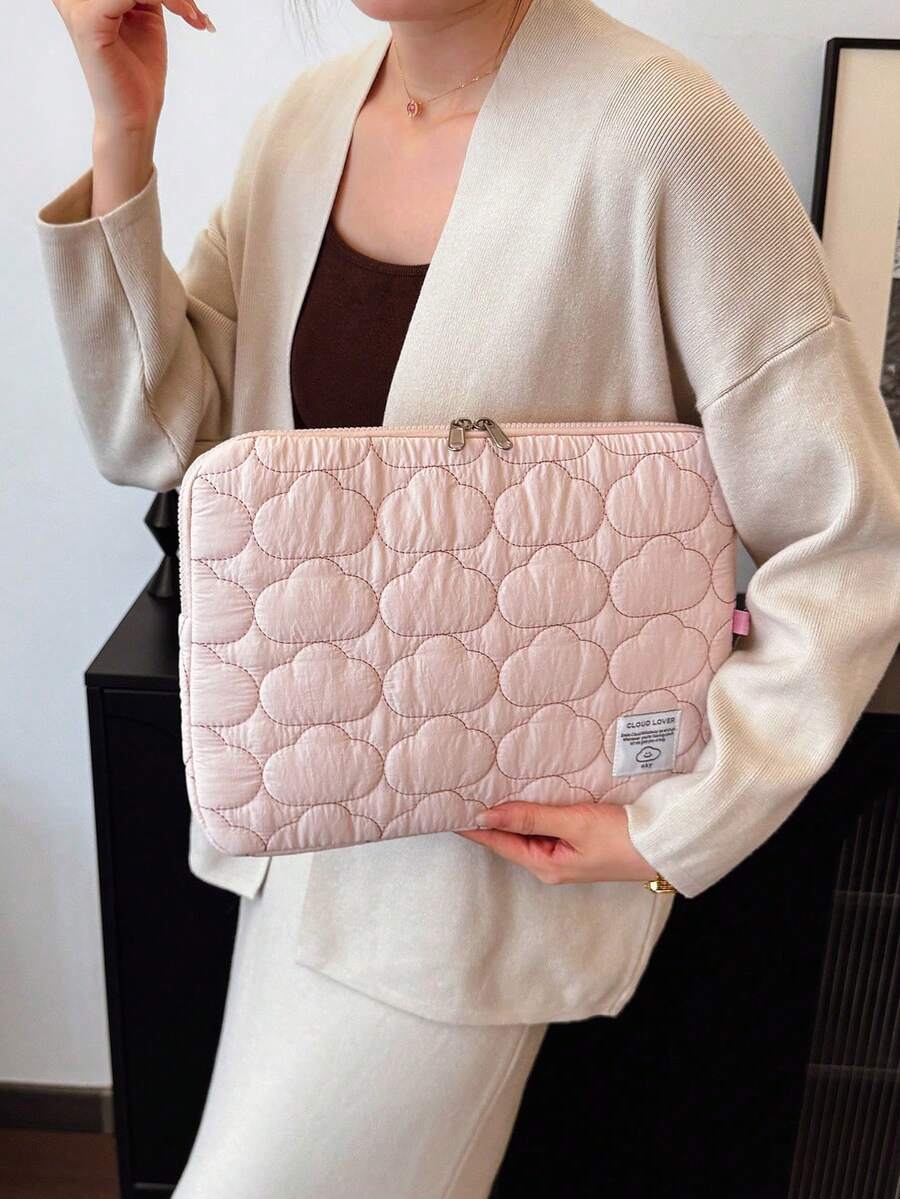 1 Túi đựng máy tính xách tay họa tiết đám mây dễ thương màu hồng mềm mại dành cho học sinh 11 inch/13 inch/14 inch Túi đựng máy tính bảo vệ Túi đựng hồ sơ Túi đựng máy tính xách tay Túi đựng máy tính 11 13 14 inch Túi đựng bàn di động cho máy Mac Book dành cho bé gái & thiếu nữ & sinh viên đại học Túi đựng máy tính bảng 9-15 inch Tương thích với Ipad Air 4 5 Pro 11 Mini 5 6 Túi đựng iPad chống sốc - Hồng - Xem 1