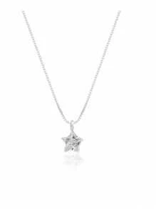 Star Point Of Light Necklace 45 Cm Pure 925 Silver - Silver - View 3