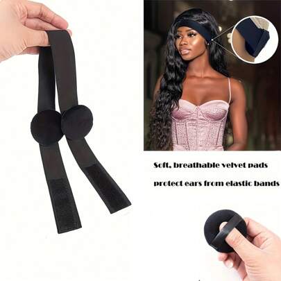 Edge Melt Band With Ear Protector For Lace Wigs Elastic BandWith Logo Personalized For Laying Lace Edge Hair Band