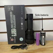 Linterna de carga usb con bateria de litio para iluminacion/paseo nucturno #LJK linternaXML T9 5000LUMENS,CON CARGADOR DE BATERIA 18650 - bateria 26650 - Ver 3