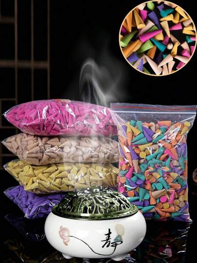 240pcs Pagoda-Shaped Solid Aromatherapy Incense Beads, Natural Lemongrass & Agarwood Fragrance Sticks To Freshen Air In Home, Living Room, Bedroom, Bathroom, Long-Lasting Deodorizer, Also Available In 20pcs Sampler Pack