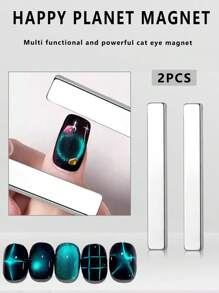 9 款猫眼磁铁套装适用于凝胶指甲油艺术易操作磁棒磁性指甲油猫眼笔用于指甲猫眼艺术磁棒用于指甲设计美甲套装 - 黑色 - 查看 25