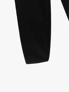 Lonblece Bộ 2 món thường ngày cho nam: Áo hoodie dệt kim in họa tiết tiếng Anh và quần nỉ, phù hợp cho mùa thu/đông - màu đen - Xem 6