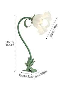Tiworld 1pc Adjustable Flower Lamp With Clip Base, 3 Color Modes, Sleep Lamp, Table Lamp, Living Room Lamp, Wildflower Lamp, Bedside Lamp, Bedroom Lamp, Home Decor Lamp (Colors: Green, Pink, Purple, Includes Bulb) - USB Port Power Supply-clip Base (built-in Light Source) - View 3