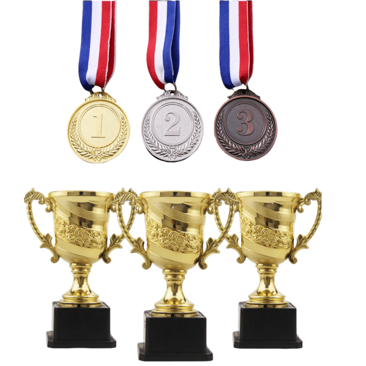 1pc Metal Medal With Trophy, Sporting Event Competition, Zinc Alloy