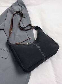 Bolsa de ombro balde fosco retrô feminina, grande capacidade, versátil