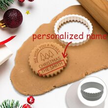 Personlized Christmas Cookie Stamps, Custom Cookie Baking Stamp With Your Name 3d Raised Design Merry Christmas Cookie Stamp Mold Merry Christmas Cookie Cutter
