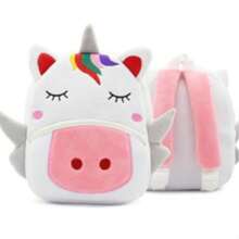 New Plush School Backpack With Various Animals - 獨角獸 - 查看 1