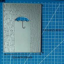1 Piece Rainy Day Umbrella Background Frame Metal Cutting Die Cutting Die, Tool For DIY Scrapbook Album Decoration Embossed Paper Scrapbook Die Greeting Card Envelope Making - Silver - View 2