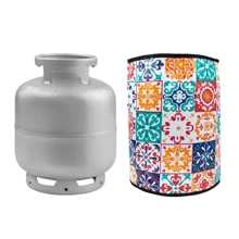 Kit De Cozinha Avental Estampado + Puxa Saco Estampado + Capa Para Botijão Estampado