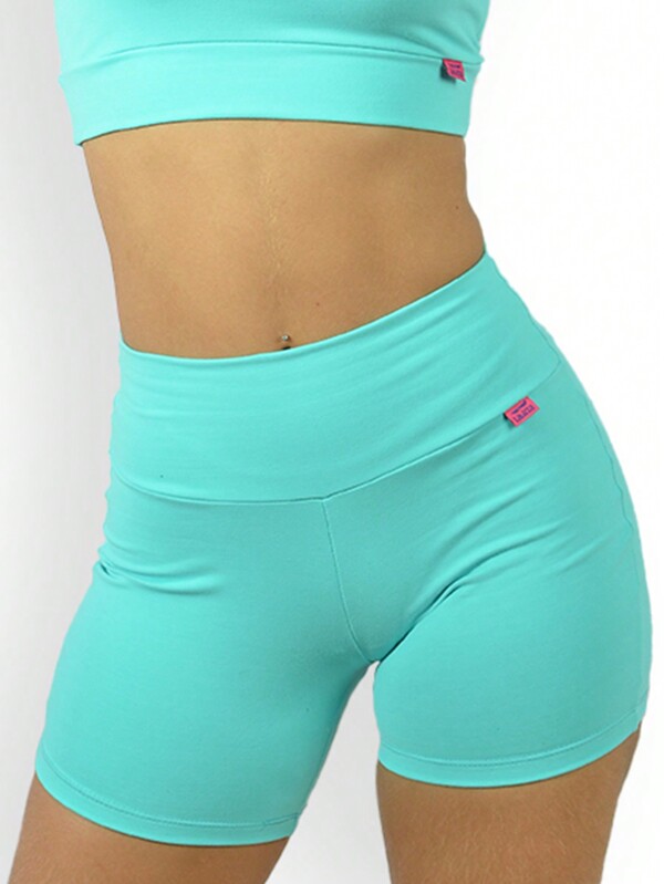 Lavicta Shorts Meia Coxa De Poliamida Suplex Fitness Feminino Cintura Alta Academia - 038