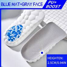爆米花增高鞋垫女男隐形长时间站立不累足弓支撑半垫靴内增高神器 - 藍色 - 查看 2