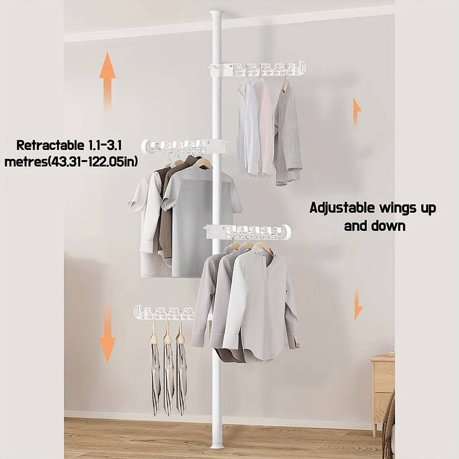 One Piece Hanger Folding Drying Rack, Clothes Drying Rack, Laundry