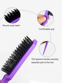 1 件发际线刷、发型梳、带双刃刷的光滑发髻刷套装、假发刷和尖尾梳、梳理发刷套装和鼠尾梳、发型猪鬃梳、发型梳、盘发、化妆、尖尾梳、盘发、梳发梳、发刷、梳子、美发工具、理发沙龙美容美发产品及配件返校、旅行、发饰刷、发刷、发梳、顺发刷、球刷、迷你发刷、发刷套装、木梳、梳子、光滑后刷、发刷、边缘刷、刷头发、发梳、发刷套装、梳头发、迷你发刷、顺发刷、美发产品、美发工具、美发用品、护发、卷发刷、理发师、理发配件、美发设备 - 彩色 - 查看 4