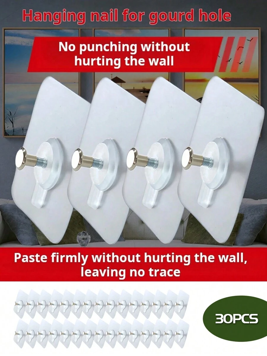 Wall Hooks For Painting & Picture Frame Hanging, [1pc Mini Leveler Included], Damage-Free Installation, Suitable For Wall Organizing & Decorating, Leave No Traces, Better Look Wall Gifts Birthday Graduation