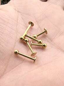 10pcs 16G Stainless Steel Labret Lip Piercing Stud Bar Ball Ear Helix Cartilage Earrings Ombligo Ear Tragus Piercing Body Jewelry
