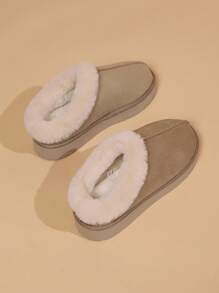 Women Plush Warm Slippers, Comfortable Winter Snow Shoes
