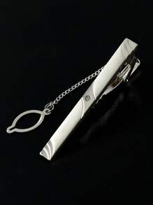 1 件/7 件男士礼服领带夹带链，婚礼商务西装时尚金属领带夹，送给丈夫男朋友的礼物 - 領帶夾 - 查看 7