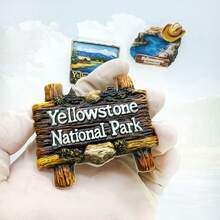 Nhãn dán tủ lạnh Công viên Yellowstone, trang trí tủ lạnh cực kỳ hấp dẫn, Quà tặng du lịch lưu niệm, Giáng sinh, Ngày lễ tình nhân, Quà tặng hoàn hảo, - Nhiều màu - Xem 5