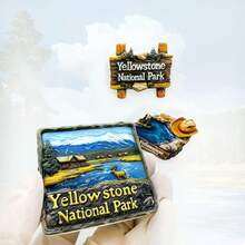 Nhãn dán tủ lạnh Công viên Yellowstone, trang trí tủ lạnh cực kỳ hấp dẫn, Quà tặng du lịch lưu niệm, Giáng sinh, Ngày lễ tình nhân, Quà tặng hoàn hảo, - Nhiều màu - Xem 6