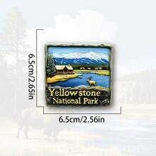 Nhãn dán tủ lạnh Công viên Yellowstone, trang trí tủ lạnh cực kỳ hấp dẫn, Quà tặng du lịch lưu niệm, Giáng sinh, Ngày lễ tình nhân, Quà tặng hoàn hảo, - Nhiều màu - Xem 8