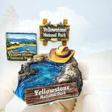 Nhãn dán tủ lạnh Công viên Yellowstone, trang trí tủ lạnh cực kỳ hấp dẫn, Quà tặng du lịch lưu niệm, Giáng sinh, Ngày lễ tình nhân, Quà tặng hoàn hảo, - Nhiều màu - Xem 4