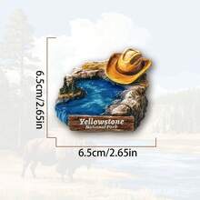 Nhãn dán tủ lạnh Công viên Yellowstone, trang trí tủ lạnh cực kỳ hấp dẫn, Quà tặng du lịch lưu niệm, Giáng sinh, Ngày lễ tình nhân, Quà tặng hoàn hảo, - Nhiều màu - Xem 9