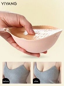 YIYANG 1 Piece Skin Tone Push Up Silicone Breast Pads, Thick Style Viscous Invisible Lift Bra, Backless Strapless Bra - Perfect For Small Breasts