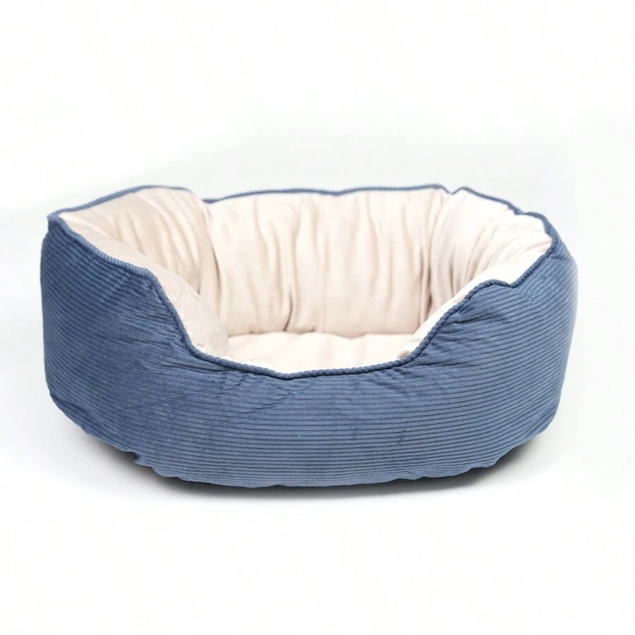 1 chiếc giường ấm áp cho chó/mèo mềm mại và thoải mái, tổ cho thú cưng 4 mùa phù hợp cho chó và mèo nhỏ - Màu xanh hải quân - Xem 1