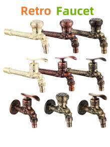 Vintage Style Faucet, Stylish Sink Faucet, Bathroom Faucet, Kitchen Faucet, Available In Multiple Lengths - Multicolor - View 1