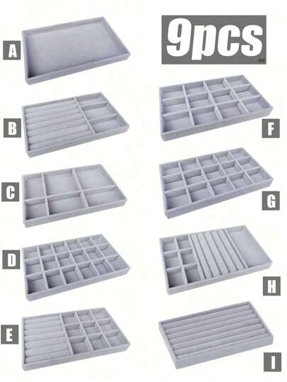 صينية مجوهرات مخملية 9 في 1، صينية تخزين الأدراج، صندوق خاتم، صواني قابلة للتكديس، منظم مجوهرات ذو سعة كبيرة مع أقسام منفصلة، حامل عرض مجوهرات قابل للتكديس للأقراط والقلائد والأساور والخواتم ومشابك الشعر والعصابات، أكياس، حقيبة مستحضرات التجميل، منظم، تخزين، منظم مستحضرات التجميل، أكياس مستحضرات التجميل، منظم المكياج، حقيبة أدوات التجميل، منظم المكتب، حقيبة مستحضرات التجميل، كيس المكياج، منظم المكياج، كيس المكياج، أكياس المكياج، صندوق المجوهرات، كيس، حامل فرشاة المكياج، حامل الفرشاة، منظم العطور، كيس، هدايا عيد الميلاد، ديكور الغرفة