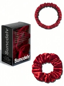 Dây buộc tóc bằng lụa tự nhiên 100%, màu trơn, chất lượng cao (22Momme), dây buộc tóc lớn cho nữ, phụ kiện tóc (nhỏ + lớn), buộc đuôi ngựa, dây chun buộc tóc, dây thừng buộc tóc, phụ kiện đội đầu bằng cao su. - Nhiều màu - Xem 16