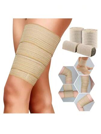 Rodillera Elastica Vendas 2 Par Bandas Tobillera Deportiva Gym