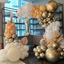 5 Inch, 10 Inch, 12 Inch, And 18 Inch Pearl White Balloons, Matte White Balloons, Round Pearl White Latex Balloons, Retro Color Balloons Suitable For Weddings, Birthdays, Christmas Anniversaries, Background White Themed Parties, Arched Decorations