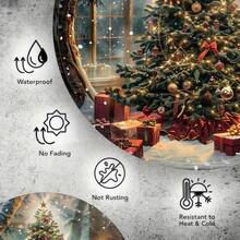 复古树和礼物箔雕刻 - 铁金属墙艺术，一体式，室内使用，家居装饰锡标牌，适合家庭、餐厅、咖啡厅、车库的异想天开的墙壁艺术，8x8 英寸 - 彩色 - 查看 6