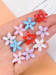 10 Cute Little Flower Hair Clips For Girls - Perfect For Parties And Holidays, Ideal For Gifts