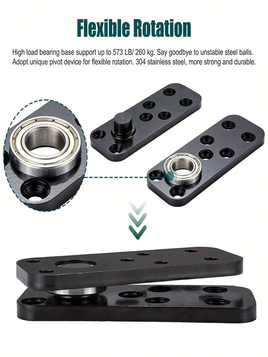 Premium Hidden Door Pivot Hinges 360 Degree Rotation, Invisible