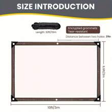 1 Pc Transparent Colorless Clear Tarpaulin Cover Garden Waterproof Garden Derco, Encrypted Cable Loop,Transparent PE Tarp With Grommets And 10 Meters Rope, Tarps Clear Heavy Duty, Waterproof Windproof, Tear-Resistant, With High Light Transmission Rainproof Outdoor Garden Cover For Patio, Chicken Coop, Porch Canopy & Camping