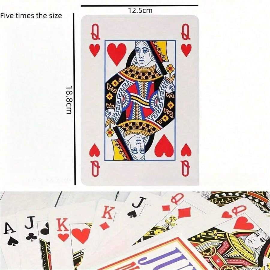 Giant Poker Card Set Oversized Poker Cards For Party Games And