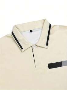 New Boyfriend Style Men's Button-Up Polo Shirt, Digital Printed Breathable Collared Short Sleeve Top, Boyfriend Style Men's Outdoor Sports Polo T-Shirt