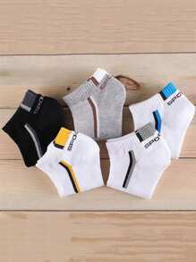5pairs/set Casual Breathable Ankle Socks With Arch Compression, Suitable For Outdoor Sports - Multicolor - View 2
