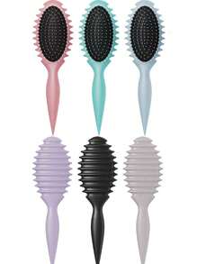 Diseñado por Candybrush Nuevo cepillo definidor de rizo 2024, cepillo para cabello rizado, cepillo para peinado con pinzas de caimán, cepillo perfilador de rizado y elevador de bordes para cabello rizado húmedo, desenredado, moldeado y definición de rizos para mujeres y hombres