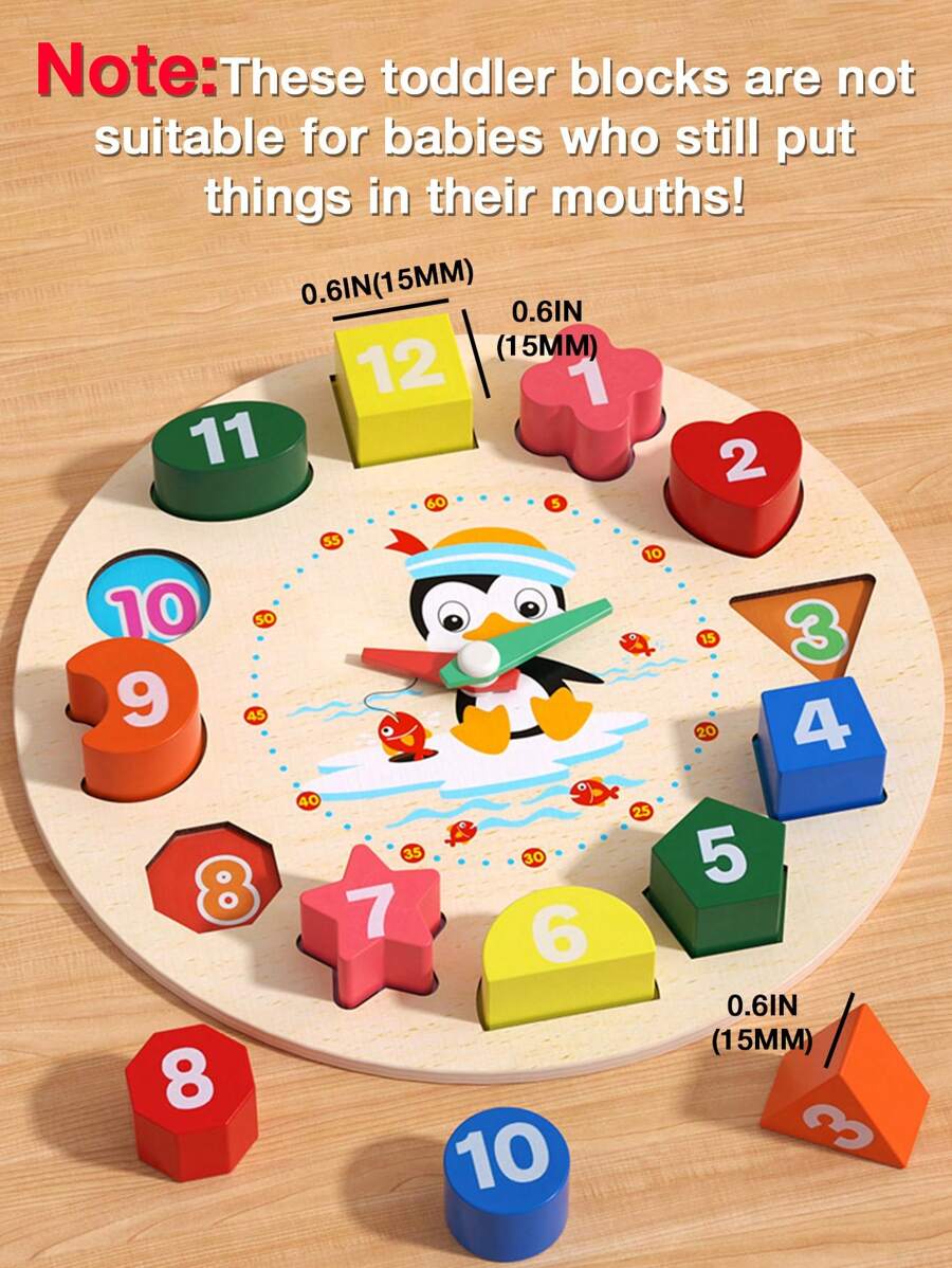 Kids Telling Time Practice Learning Clock, Teaching Handheld Analog