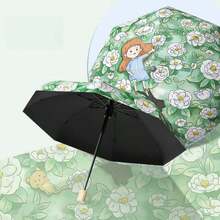 8 Ô gấp gọn họa tiết dễ thương, thích hợp cho ngày mưa và nắng, hoạt động ngoài trời và đi làm hàng ngày - Nhiều màu - Xem 9